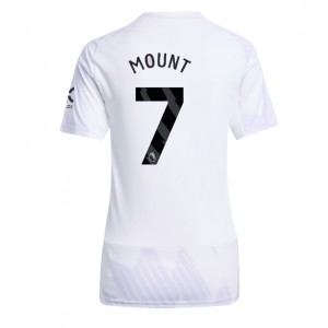 Manchester United Mason Mount #7 Jalkapallovaatteet Naisten Vieraspaita 2025-26 Lyhythihainen